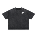 ESSENTIAL COLLECTIVE CROPPED HEAVYWEIGHT TEE - WHITE BADGE